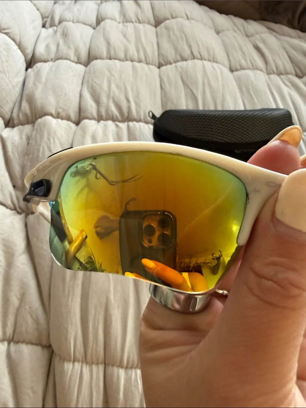 Oakley Katego Sunglasses with Gold-Green Mirror Lenses